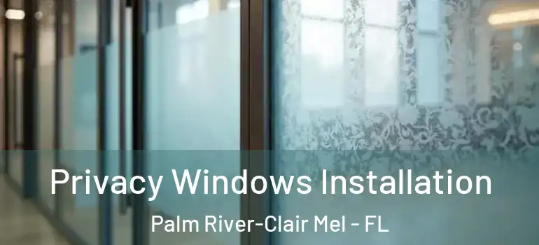 Privacy Windows Installation Palm River-Clair Mel - FL